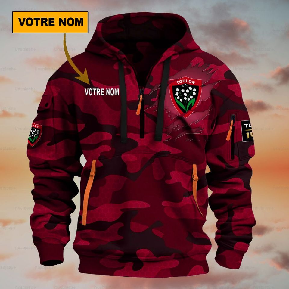RC Toulonnais – Hoodie dynamique Édition spéciale avec nom personnalisé