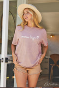 Mom Life Puff Oversized Mineral Washed Graphic Top