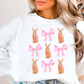 Coquette Bows and  Easter Bunnies  Graphic Sweatshirt