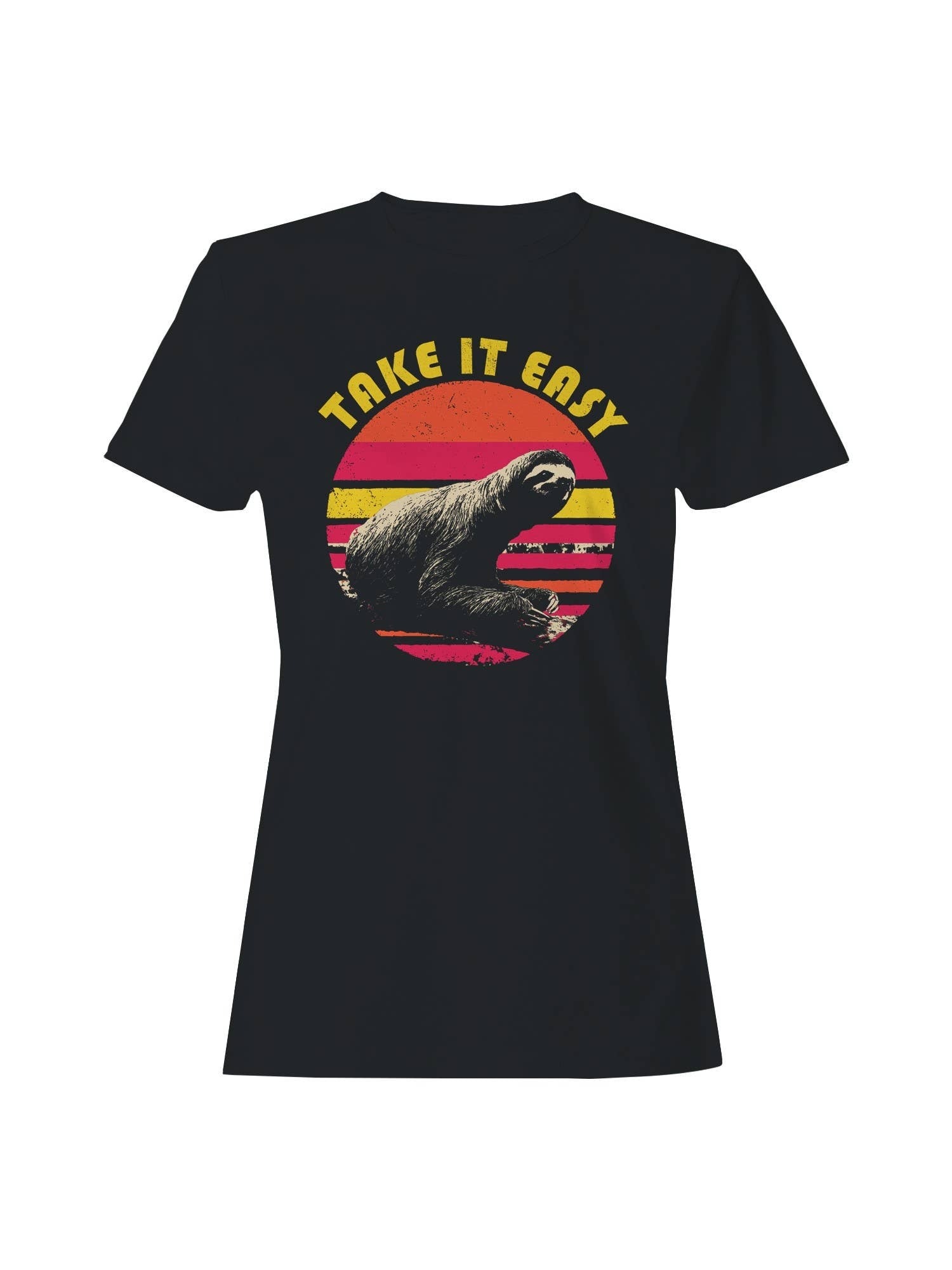 Chill Vibes Sloth Retro Art Women's T-Shirt