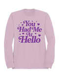 Romantic Purple Love Design Women's Sweatshirt