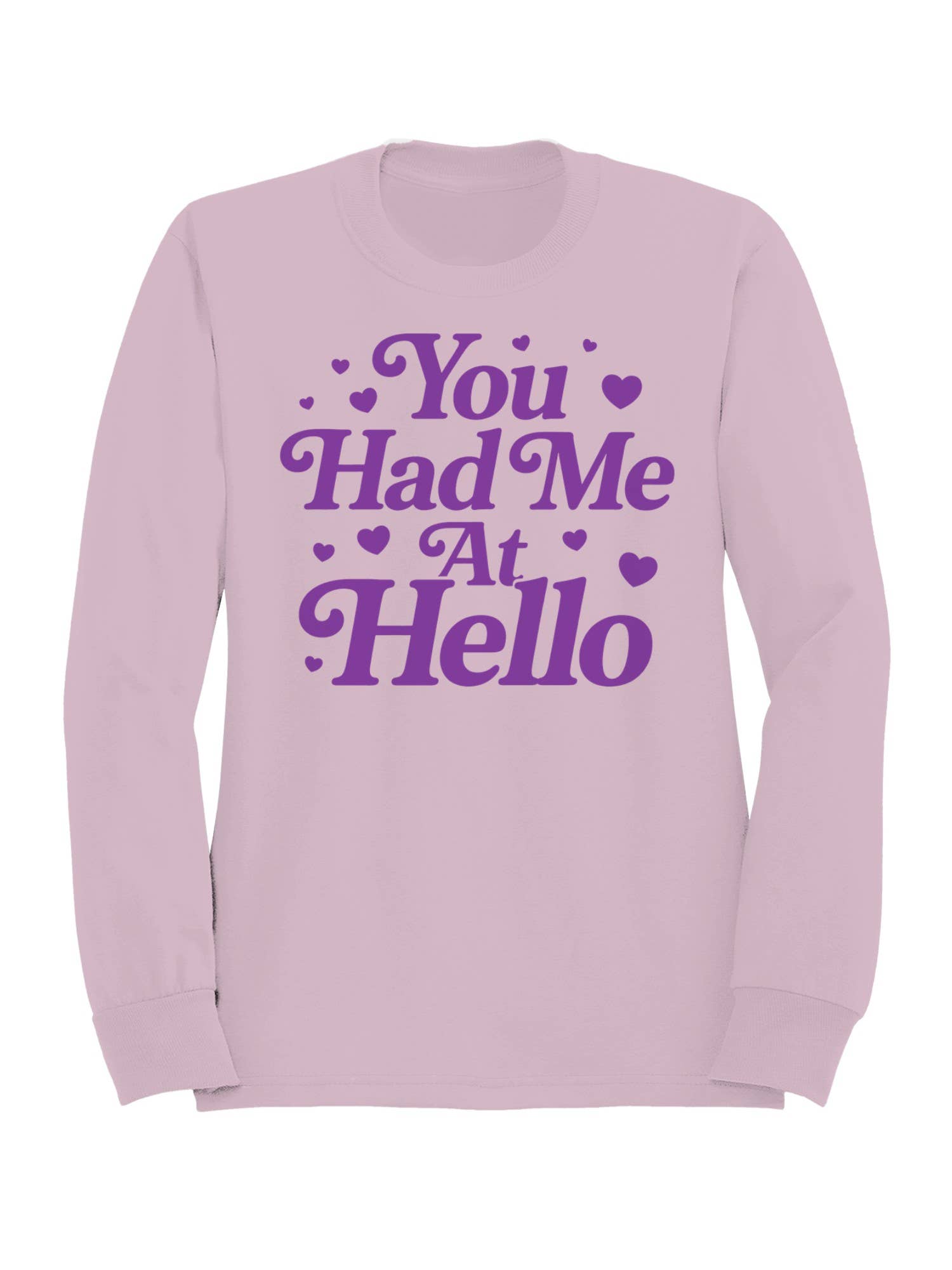 Romantic Purple Love Design Women's Sweatshirt