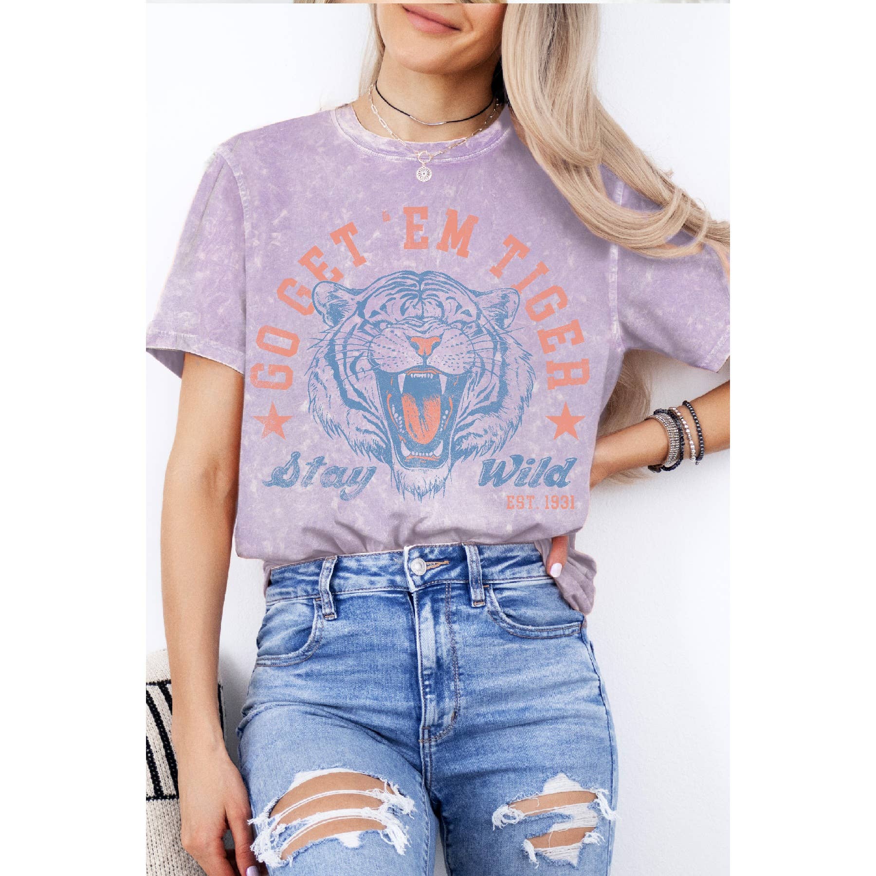 Go Get Em Tiger - Mineral Wash T Shirt