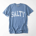 Salty Garment Dyed Graphic Tee, Summer Coastal Beach T-Shirt