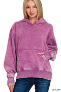 .0625 Snow Wash Fleece Kangaroo Pocket Hoodie SI-26720