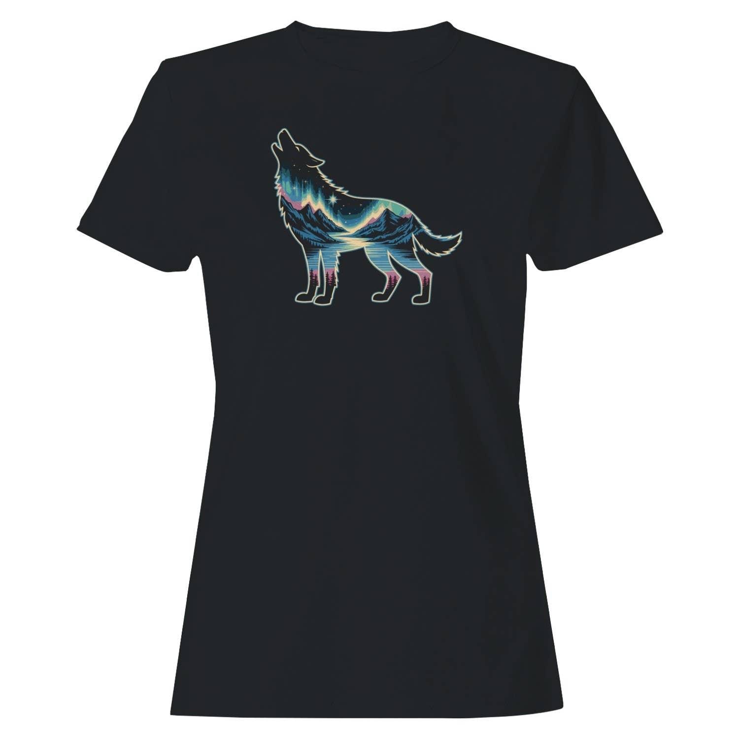 Aurora Wolf Landscape Women's T-Shirt