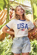 USA Est 1776  Ringer Graphic T-Shirt