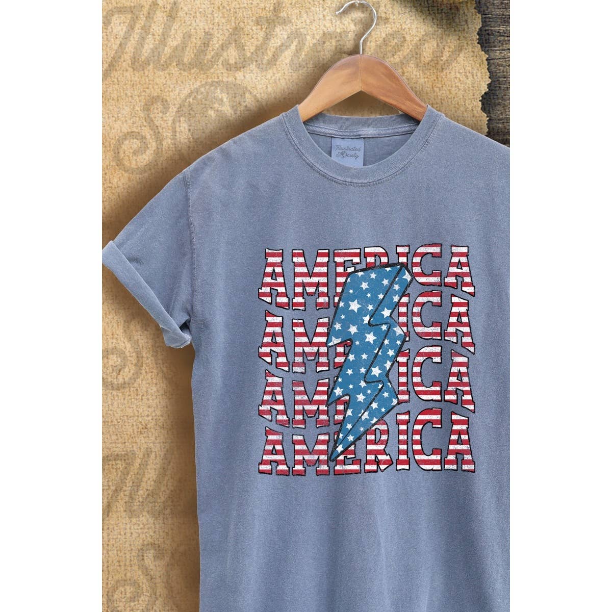 America America America  Vintage Graphic  Tee