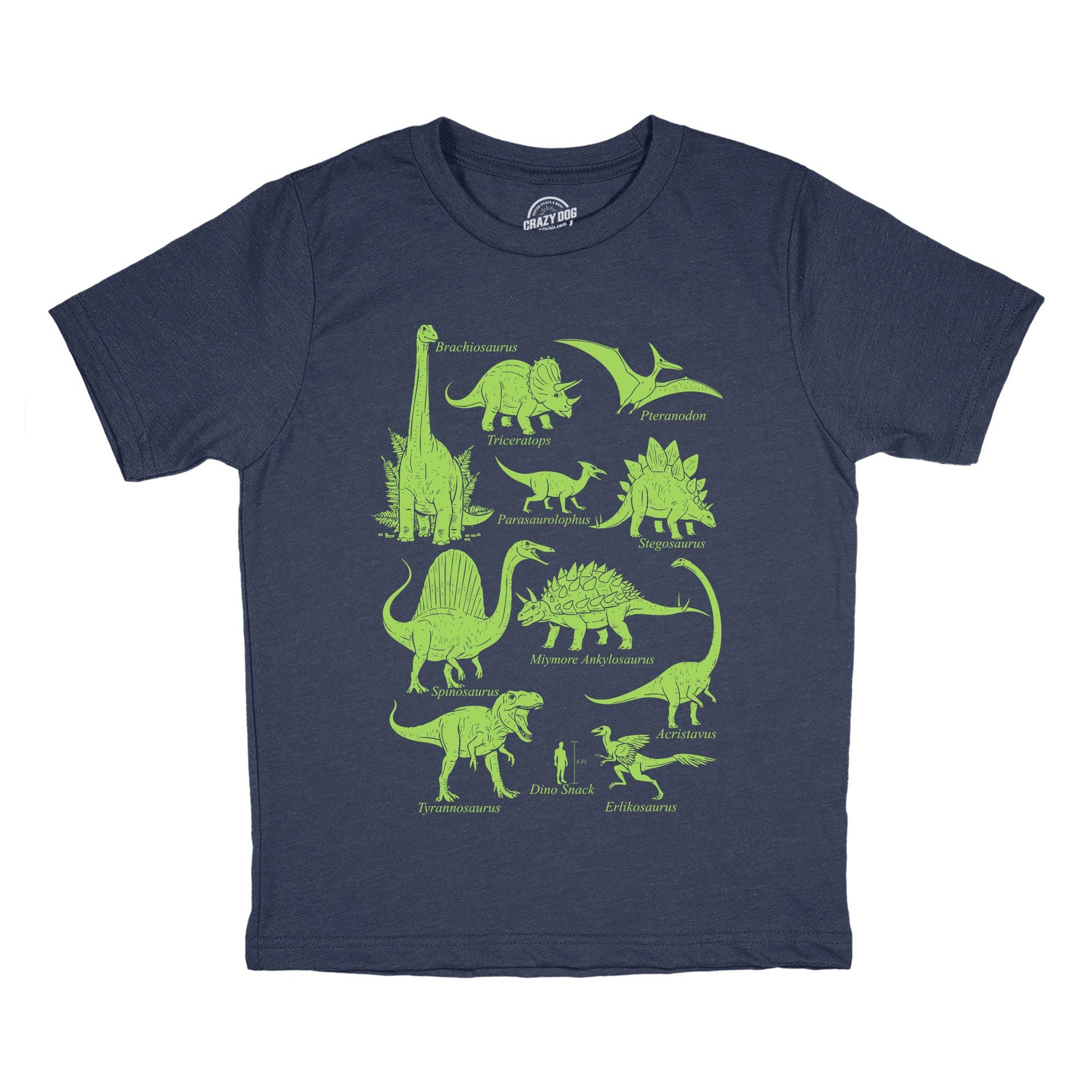 Dinosaurs and Human Dino Snack Youth T Shirt