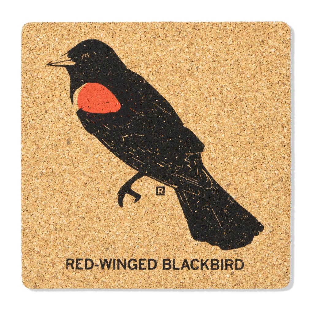Redwing Blackbird Cork Coaster