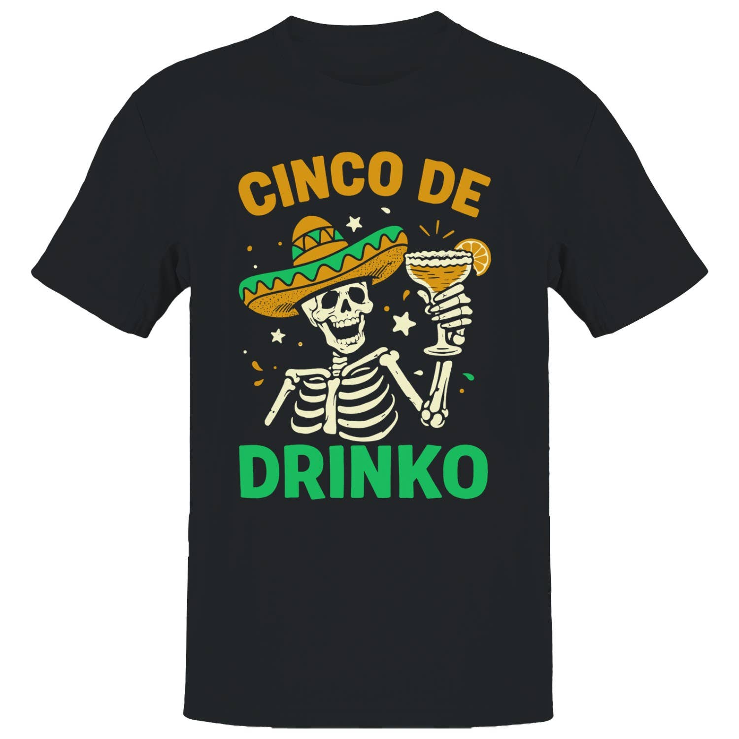 Cinco De Drinko Skeleton Art Men's T-Shirt