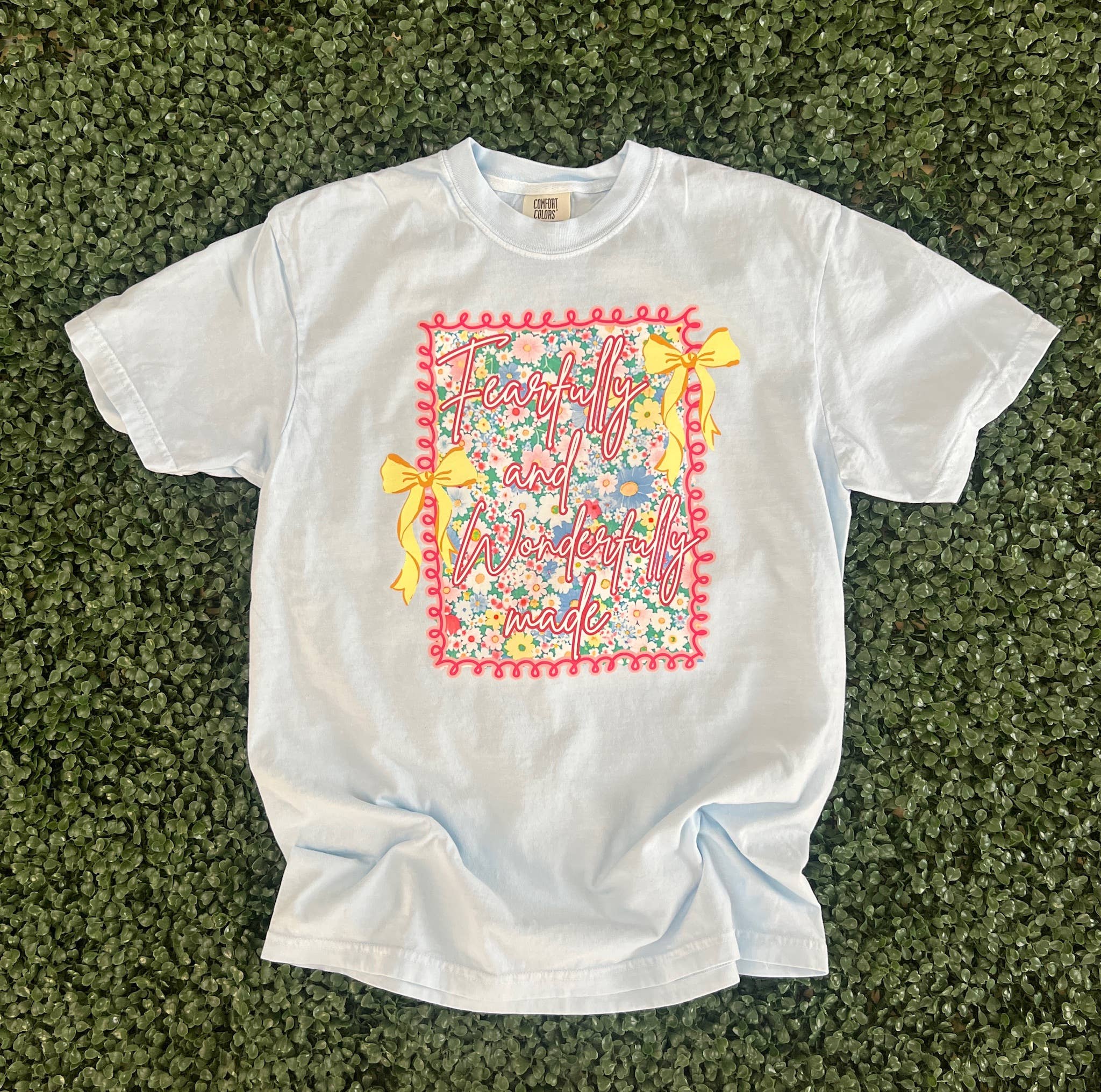 Fearfully and Wonderfully Made On Comfort Colors Chambray