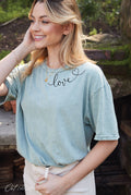 Love Mineral Washed Graphic Top