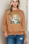Women Death Valley Graphic Print Pullover Sweater
