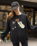 Basketball Ghost,  Skeleton, Funny Halloween Sweatshirt