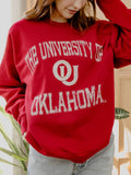 Ou Oklahoma Sooners Vintage Sport Crimson Sweatshirt