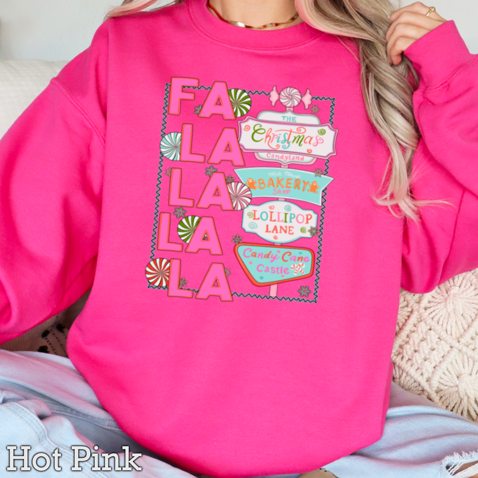 Fa La La Christmas 2025 Graphic Sweatshirt Women’S