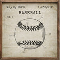 Baseball Patent Brown Art Print