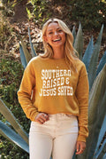 Southern Raised & Jesus Saved  Graphic Sweatshirt