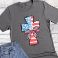 Patriotic Cross with Bow Faith Graphic Tee