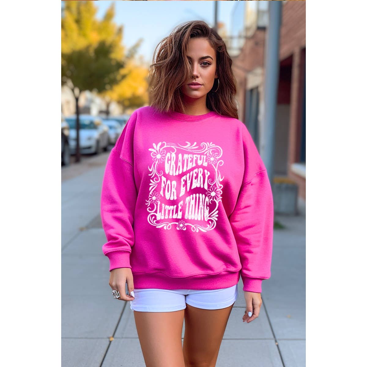 Greatful For Every Little Thing Vintage Graphic Sweatshirts