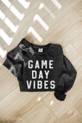 Game Day Vibes Mineral Washed Long Sleeve Graphic