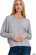 Viscose Front Seam Round Neck Sweater