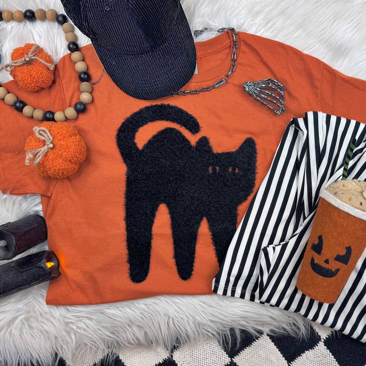Black Cat Fluffy Tee