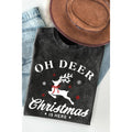 Oh Deer Christmas Is Here Mineral Wash T Shirt