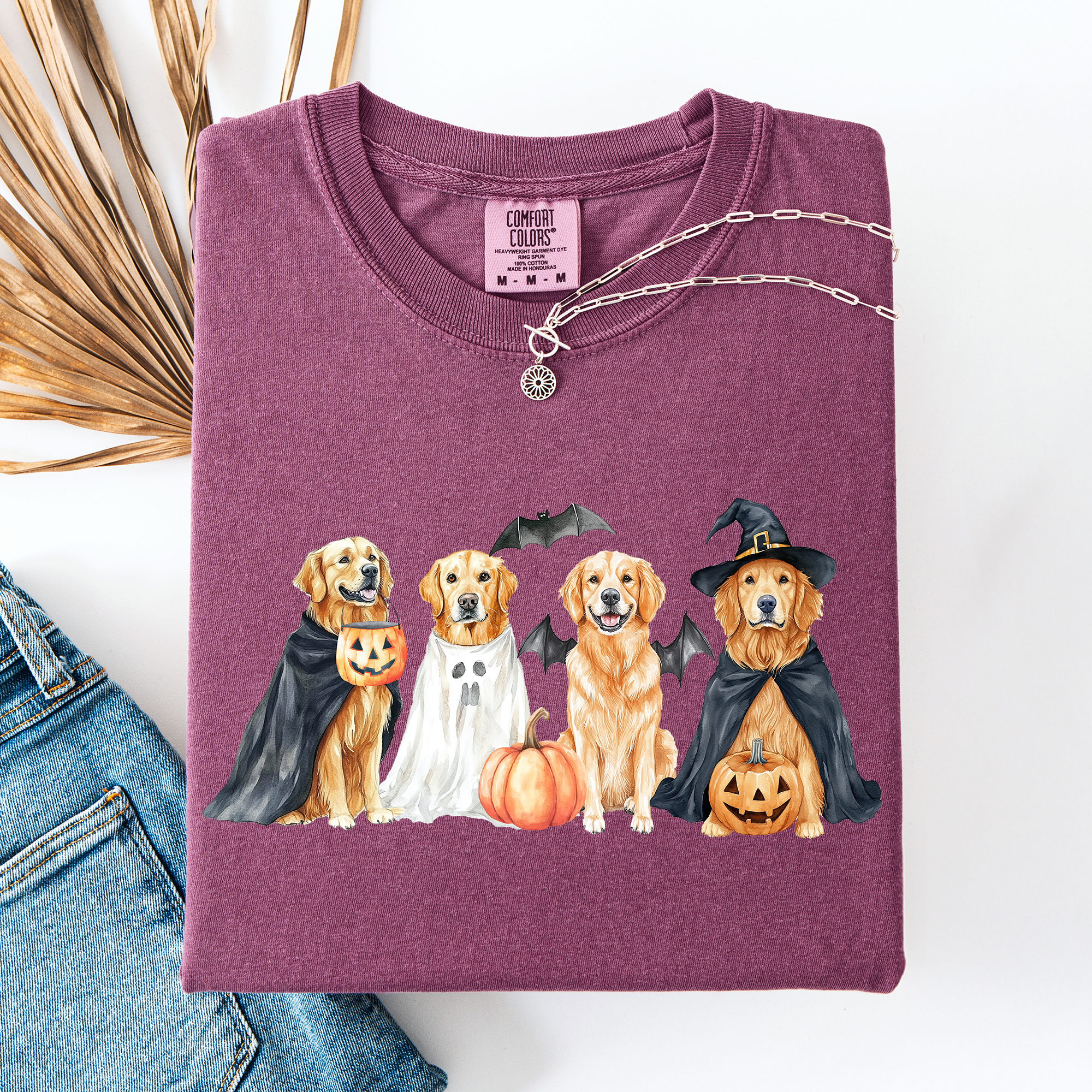 Adorable Halloween Dogs, Bats, Pumpkins, Spooky T-Shirt