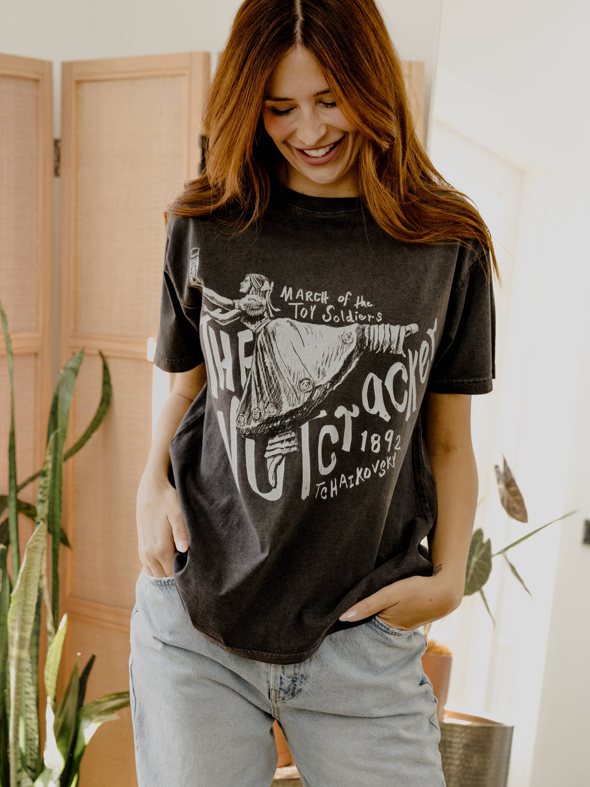 Christmas Holiday Nutcracker Charcoal Hi-Dive Tee