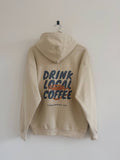 Drink Local Coffee Hoodie - Sand (Heavyweight)