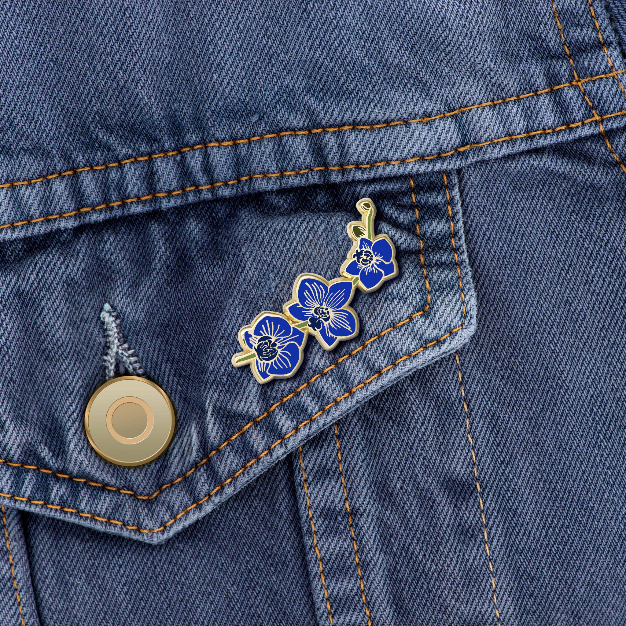 Blue Orchid Enamel Pin – Symbol of Beauty & Rarity
