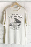 Fresh Cut Christmas Trees-Graphic Oversized Tshirts
