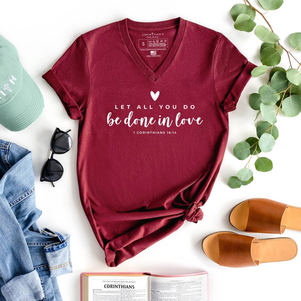 Be Done in Love Christian V-Neck