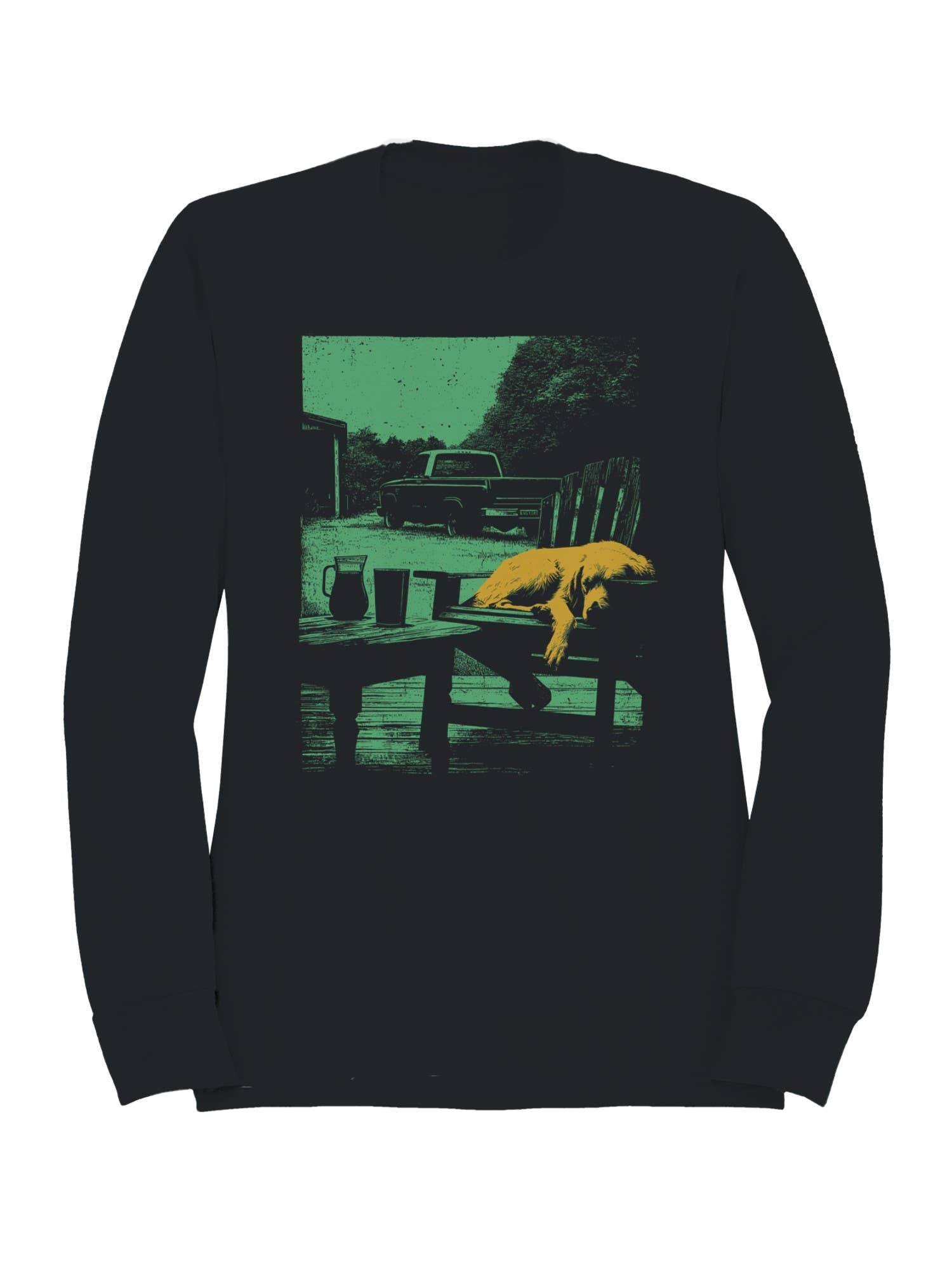 Lazy Afternoon with Dog and Truck Men's Sweatshirt