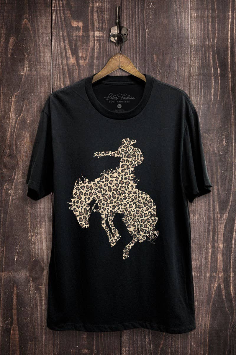 Leopard Cowboy Graphic Top