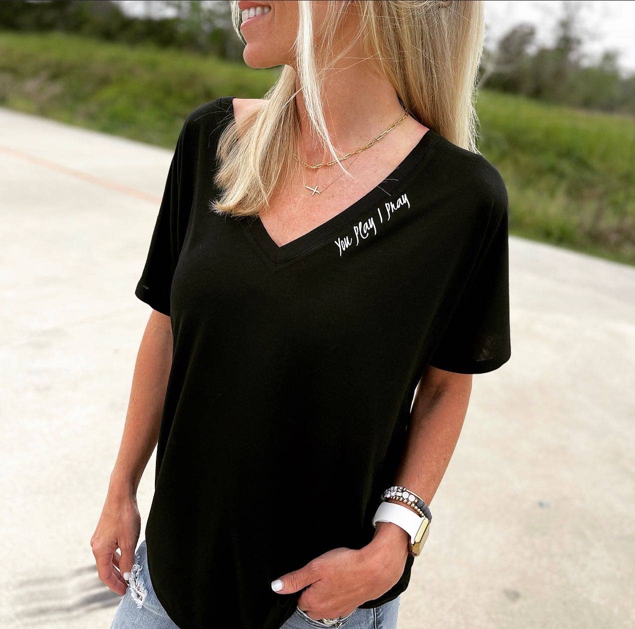 Slouchy V-Neck Tee | Christian Sports Apparel