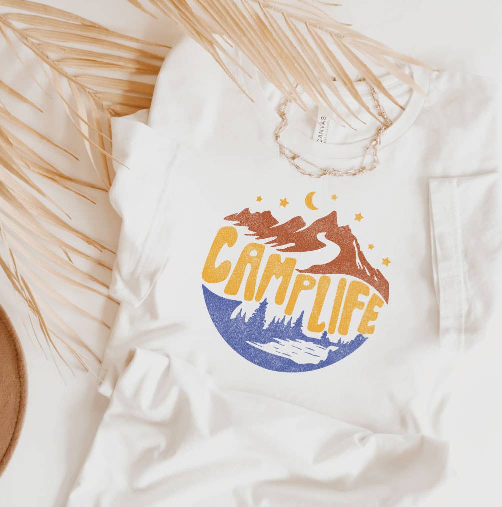 Camp Life Graphic T-Shirt - Premium Airlume Combed Cotton
