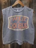 Make It A Double Boxy Midriff Muscle Top