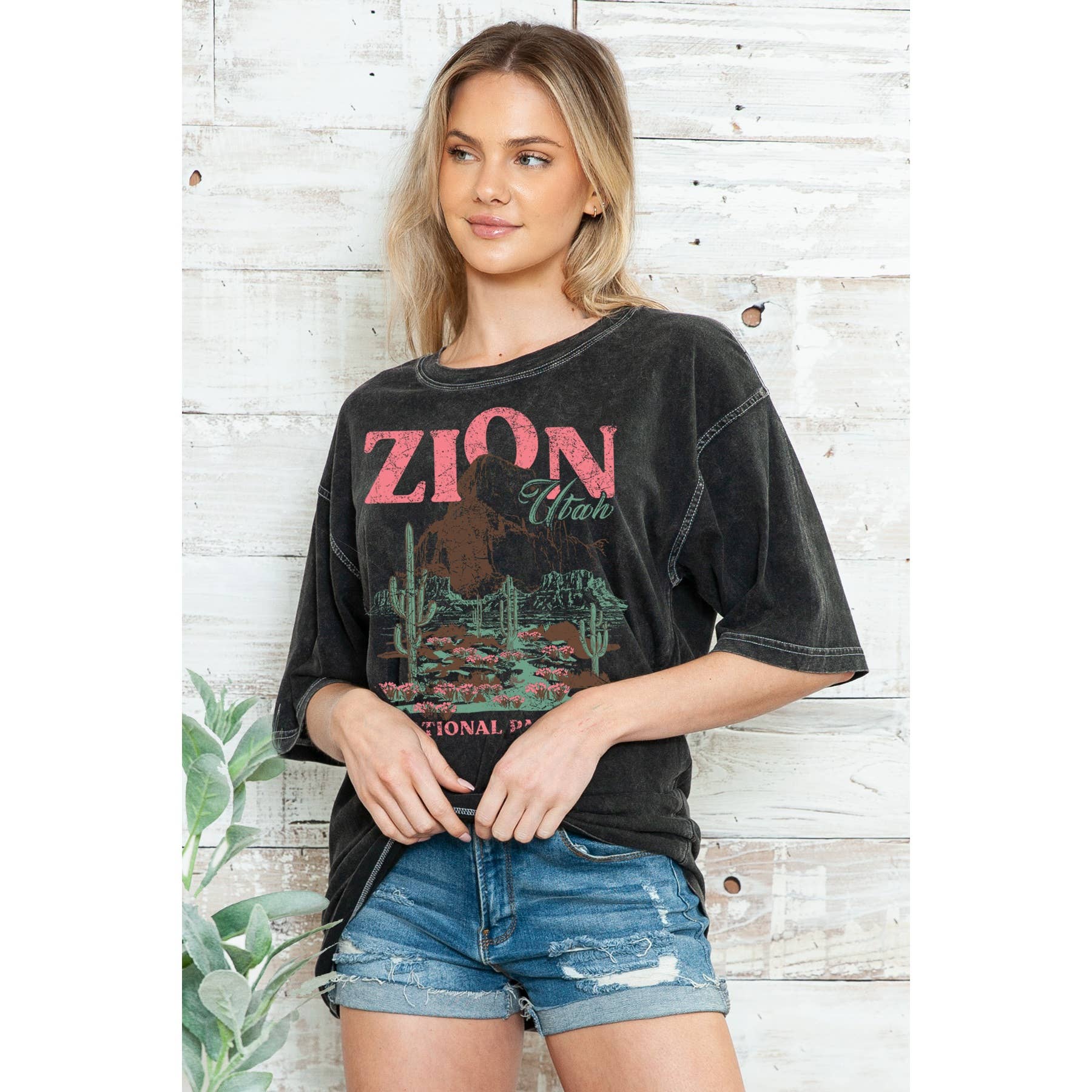Zion Utah- Unisex  Oversized Mineral Wash