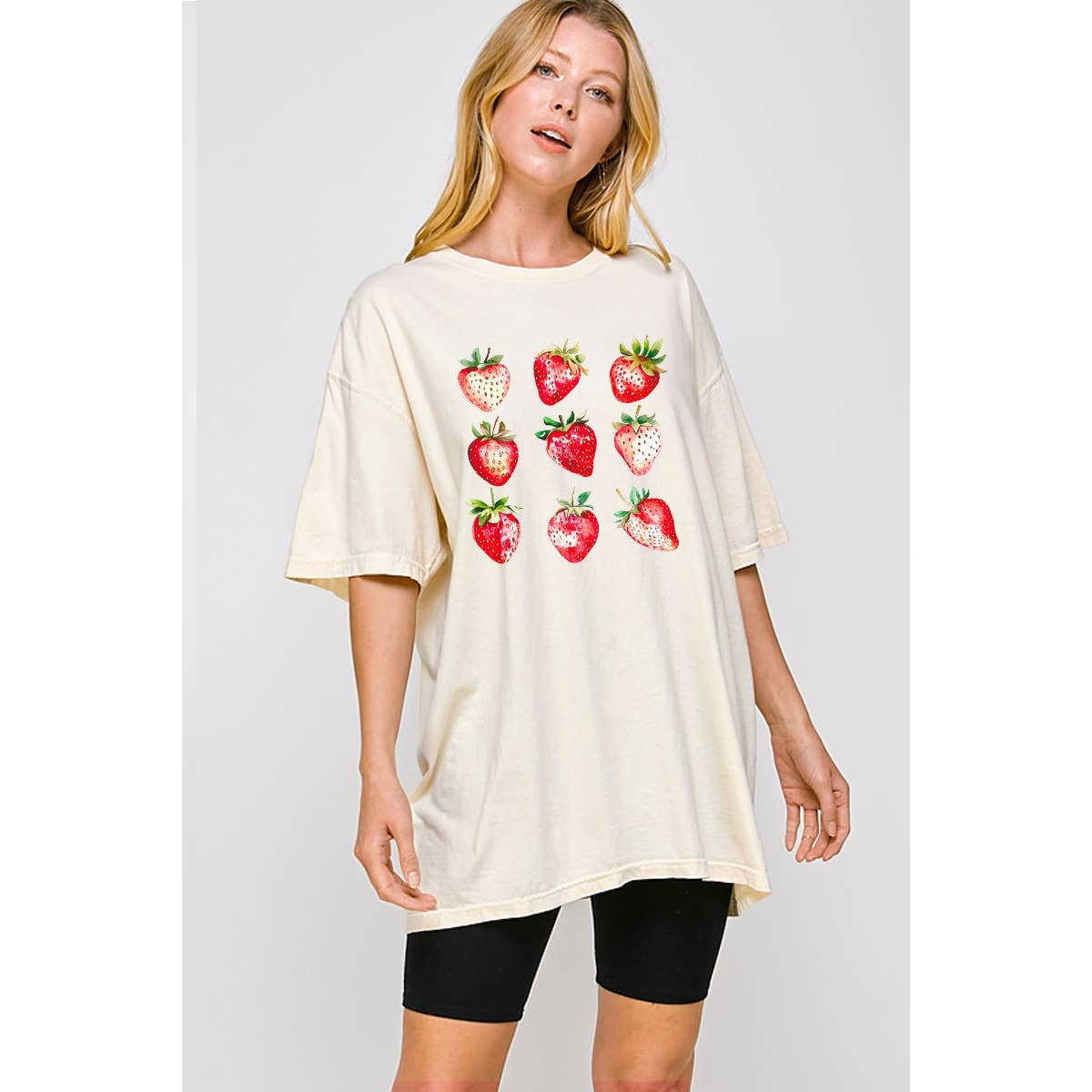 Strawberry  Graphic Oversized Tee