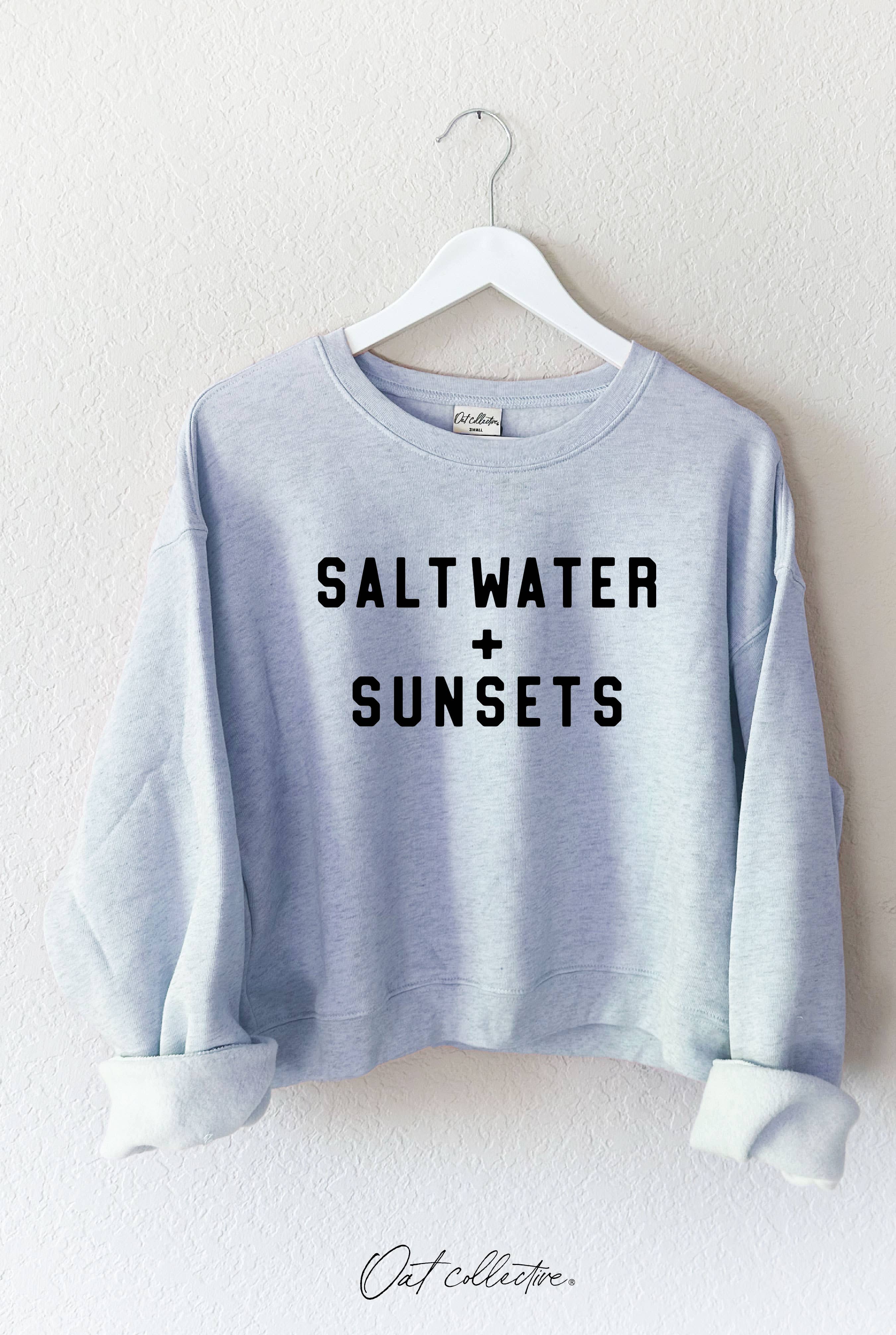 Salt Water and Sunsets Mid Graphic Sweatshirt