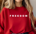 Freedom Premium Crew Sweatshirt, Red, Charlie Kirk