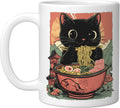 Funny Japanese Anime Manga Noodles Retro Ramen Cat