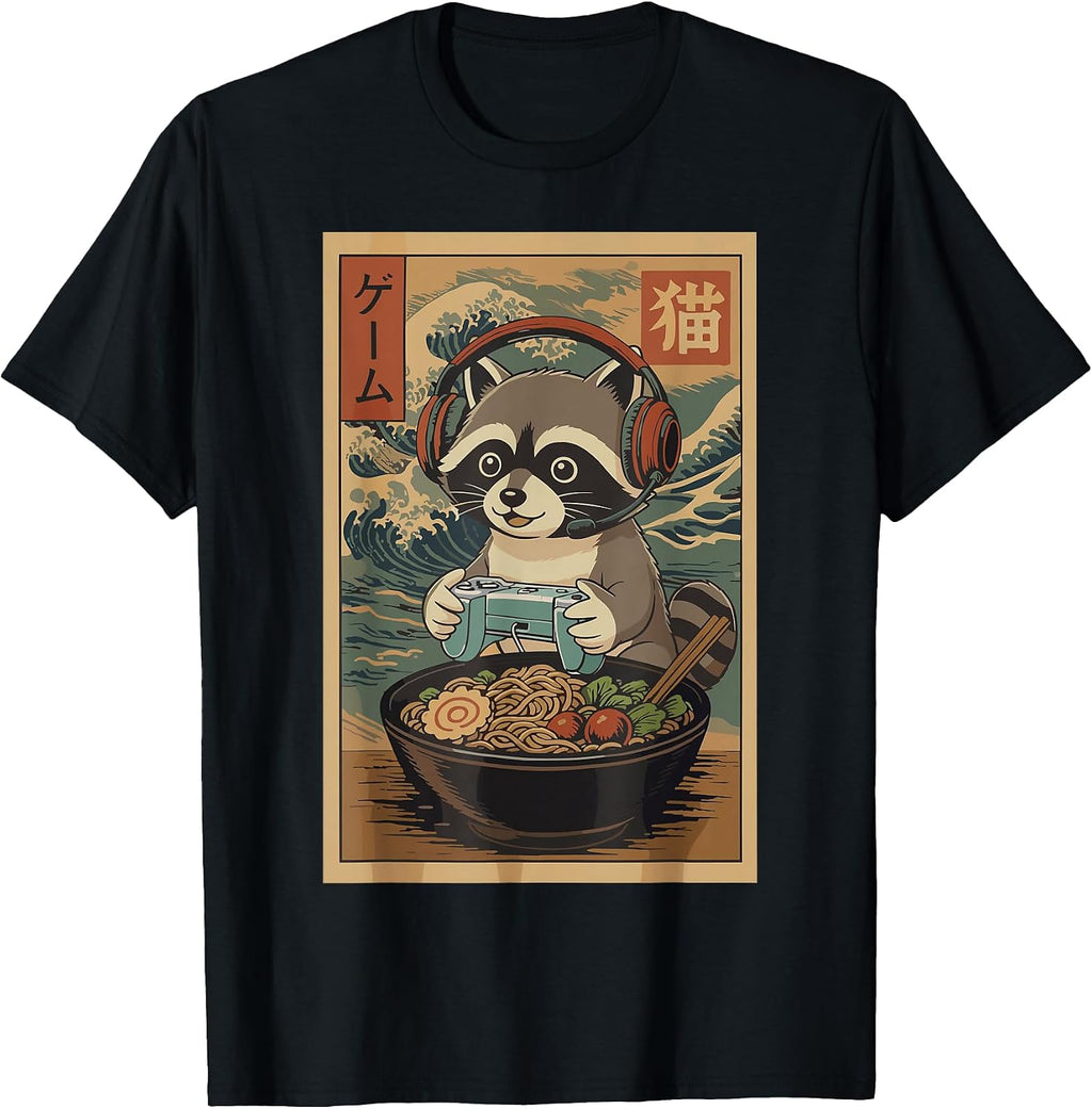 Cute Raccoon Shirts Anime Gifts For Men Women Kids