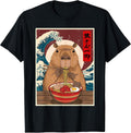 Anime Shirt For Men Women Kids Capybara Noodles