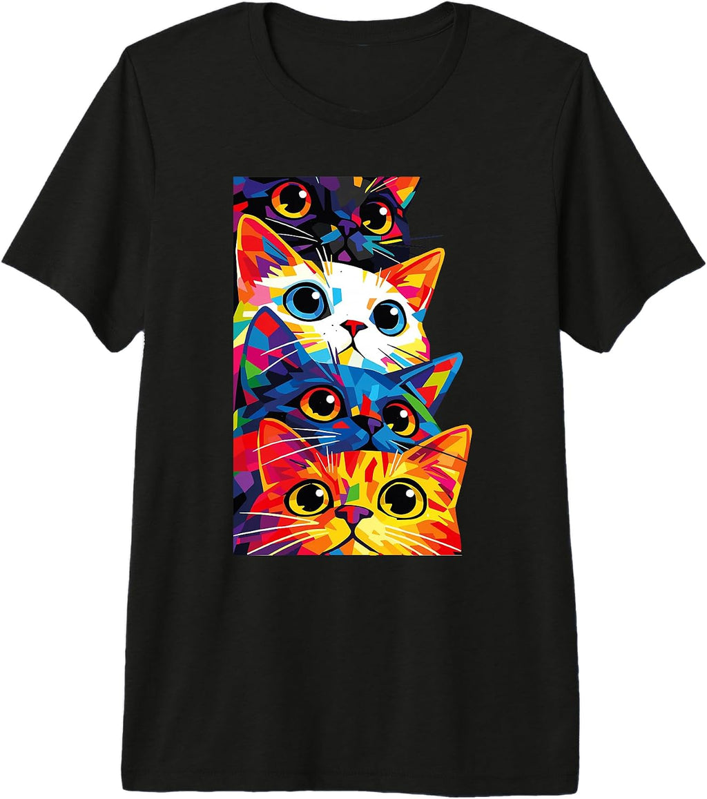 Colorful Pop Art Kittens Graphic Apparels