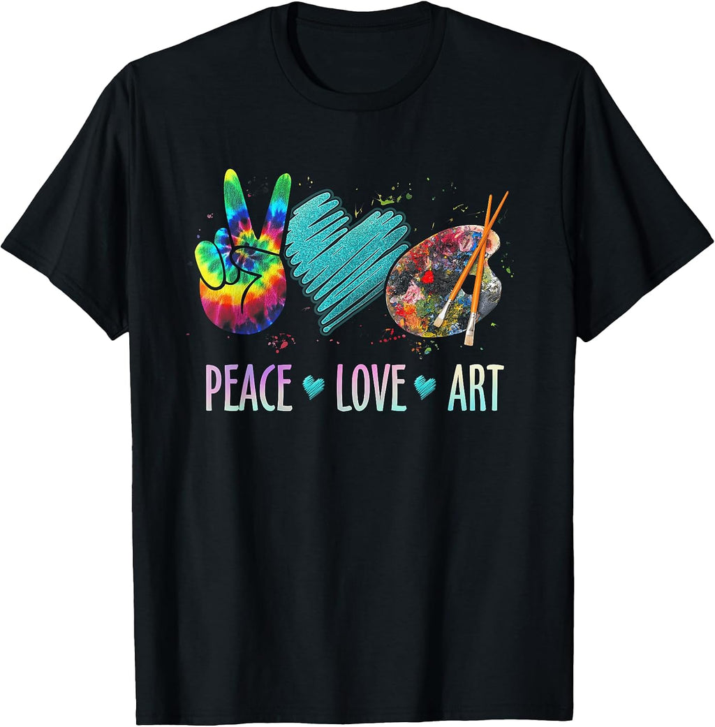 Peace Love Art Painting Palette Art Teacher