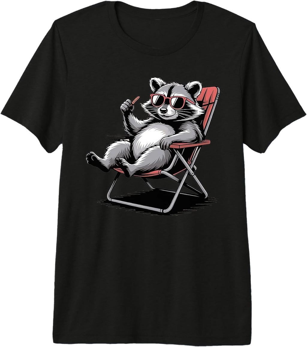 Chill Camping Raccoon Summer